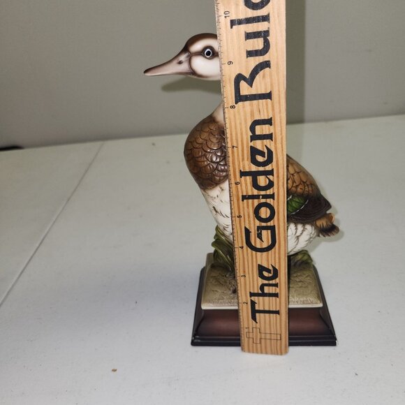 Ceramic Duck Attached Base Made in Japan Decorative Duck Statue - Picture 7 of 9